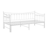 Vidaxl Pull-Out Sofa Bed Frame Without Mattress White Metal 90X200 Cm