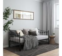 Vidaxl Pull-Out Sofa Bed Frame Without Mattress Black Metal 90X200 Cm