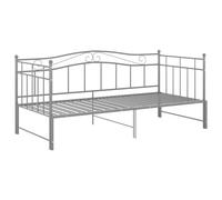 Pull-out Sofa Bed Frame Grey Powder-coated Metal 90x200 cm Sleek Space-Saver XL [EEK: A]