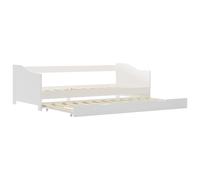 Vidaxl Pull-Out Sofa Bed Frame Without Mattress White Pinewood 90X200 Cm