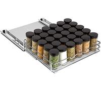Pull Out Spice Rack Organizer for Cabinet, Heavy Duty-5 Year Limited Warranty- Chrome, 12 3/8"Wx 10-3/8"D x 2-1/8 H for Upper Kitchen Cabinets and Pantry Closet, For Spices, Sauces, Canned Food etc.