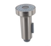 Pull-Out Spray Head for Kitchen Sink Mixer Tap, ABS Plastic with Chrome/Brushed Finish, G 1/2" Thread, 53 x 89 x 21 mm - Rain & Bubble Spray Settings(Brushed)