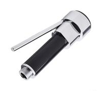 Pull-Out Spray Head Replacement for Kitchen Faucets and Bathroom Sinks - Waterfall Stream Setting, G1/2 Inch Thread, ABS Construction, Silver & Black