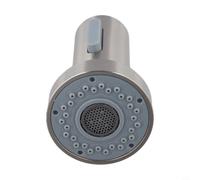 Pull-Out Spray Head Replacement for Kitchen Sink Mixer Taps - ABS Plastic Rain & Bubble Spray Nozzle with G 1/2" Thread, Chrome or Brushed Finish ((Brushed)