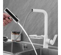 Pull Out Spray Kitchen Sink Taps with Brass Swivel, Single Handle, Grey Finish - Durable and Stylish Kitchen Faucet for Easy Cleaning and Versatile Use