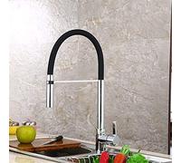 Pull Out The Spray Head, Classic Black and Single Heat and Cold Water Mixing Mixer, Kitchen Faucet Paint, Welding Kitchen Faucet Single Handle.