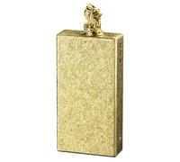 Pull-Out Torch Lighter Permanent Matches, 3D Relief Waterproof Refillable Oil Lighter, Retro Trench Style, Creative Automatic Igniter, Reusable Matches, Exquisite Birthday Gift for Men (Gol