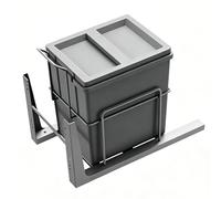 Pull Out Trash Can under Cabinet Heavy Duty Metal Frame Soft Close Sliding Bins Pull-out Storage reduces Odors Cabinet Trash Can for Narrow Kitchen Base Cabinet Storage