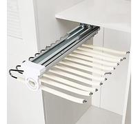 Pull-out trouser hanger,Retractable Pants Rack - 3 Styles, Extendable Closet Valet Rod, 10/11/22 Arms, Space-Saving Pull-Out Trouser Organizer, Double Damping Slide Track, Side/Top Mount fo