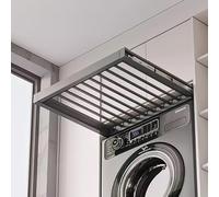 Pull Out Trouser Rack for Laundry Room, Adjustable Drying Rack, Hidden Drawer for Bedroom Wardrobe, 44cm Depth, 61-66cm Width