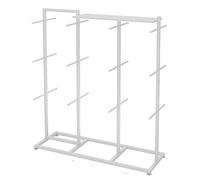 Pull-Out Trouser Rack Removable Pull-Out Rack Wardrobe Storage Expandable Space Saving Drawer-Style Hanger Rod Rolling Trolley,Multifunctional Lingerie Display Stand For,Bianco-47.25x15.75x53.15in