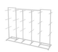 Pull-Out Trouser Rack Removable Pull-Out Rack Wardrobe Storage Expandable Space Saving Drawer-Style Hanger Rod Rolling Trolley,Multifunctional Lingerie Display Stand For,Bianco-70.87x15.75x53.15in