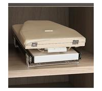 Pull-Out Wall Mounted Ironing Board with Soft-Close Mechanism, Space-Saving Retractable Design for Compact Living Areas
