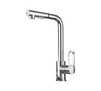 Pull-Out60cm Kitchen Faucet, 360° Rotation Hot and Cold Water Mixer Tap, Single Hole Handle Sink, Brass Heighten Vegetable Bowl,Electroplated(Electroplated)