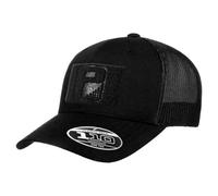 Pull Patch Curved Bill Flexfit + Snapback Trucker Hat | Tactical Cap | 2x3 Inch Loop Surface to Attach Morale Patches, Black, 6 1/2 - 7 7/8