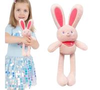 Pull Plush Toy, Trace Plush Keychain, 11 Inch Easter Pull Toy, Interactive Elastic Design, Switchable Ears and Legs, Party