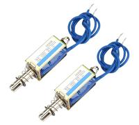 Pull Push Type Solenoid Electromagnet, JF-0530B DC 6/12/24V 300mA 5N Electromagnet Automation Control Linear Solenoid (2pcs 12V)