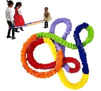 Pull Rope Play Band - Colourful Sports Game for Children, Elastic Four-Direction Band for Group Coordination | Sensory Training Device for Outdoor Activities, Movement Games and Team Exercises