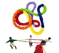 Pull Rope - Rainbow Ring, Elastic Band | Soft Fabric Covered Latex With Stretch Design, Reusable Multiplayer Activity Toy For Group Games, Outdoor Kids, Schools, Homes, Parks, And Gyms