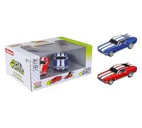 Pull & SPEED Carrera Ford Mustang '67 Twinpack Vehicles with Pull-Back Motor, Scale 1:43, Includes Ford Mustang '67 Racing Red & Ford Mustang '67 Racing Blue, from 3 Years