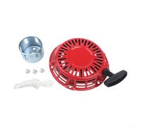 Pull Start Assembly Recoil Starter For Honda For Gx120 For Gx160 For Gx200, 4Hp To 6.5Hp Small Engine Parts, Red Plastic Cord Replacement With Comfort Grip, 6.3 Inch
