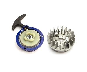 Pull Start & Flywheel Easy Start Recoil Pull Starter Pullstart Dark Blue Air Cooled Compatible Replacement With Mini Moto Quad Bike ATV Pocket Bike Racing Bike 47cc 49cc