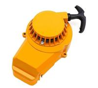 Pull Start Recoil Starter Assembly for 47cc/49cc Air-Cooled Mini Dirt Bikes, Quads and ATVs - Alloy Housing, Yellow