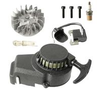 Pull Start Recoil Starter With Flywheel Ignition Coil Set 47cc 49cc 50cc Compatible With SYX Coolster SSR ATV(1 Set)