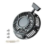 Pull Start Return Starter Compatible with Briggs and Stratton 306cc 10HP Engines - Fits Generator & Mini Bike Parts, Black, 6 Mounting Holes