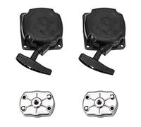 Pull Starter And Drive Board Kit For Lawn Mower, For Bc52 And Bc520 Models, 67Mm Hole Spacing, 63Mm L X 47Mm W, 4-Piece Set, Black And Silvery
