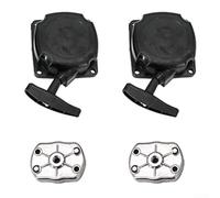 Pull Starter Drive Board Kit for BC52 BC520 for Lawn Mower 67mm Hole Spacing 2 Starters 2 Boards Black Silver