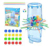 Pull Stick Game with Beads - ABS 27x27x6.5cm Fun Family Toy, Color Sorting Challenge, Fast Hand Eye Coordination Game, Educational Fine Motor Skill Activity | Interactive Bead Drop Ga-me for Kids Part