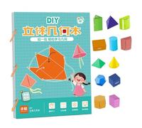 Pull String 3D Geometry Learning Book 12 Type Fun Geometry Play Enlightenment Spatial Thinking Math Manipulatives for Boys Girls