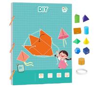 Pull String 3d Geometry Learning Book, 3d Geometry Learning Book - Beginners, Solid Geometry Books with 9/12/15 Solids, Braided Rope Design, Teach Volume & Surface Area Formulas (12 Models)