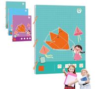 Pull String 3D Geometry Learning Book, 3D Geometry Learning Book with 9/12/15 Solids, Teach Volume & Surface Area Formulas, Easy Geometry Learning, For Kids Ages 5-12 (12-model)
