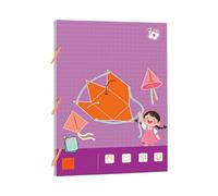 Pull String 3D Geometry Learning Book,3D Geometry Learning Book with Braided Rope Design Teach Volume & Surface Area Formulas Geometry Elementary Student Space Thinking Training Game (A(9 kinds))