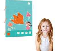 Pull String 3D Geometry Learning Book, 3D Geometry Learning Book with Pull Cord, Interactive Math Learning Toy, Teaches Volume & Surface Calculation, 9/12/15 Geometric Body (12 Solids)