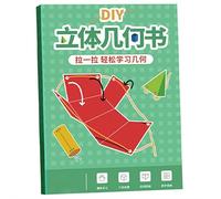 Pull String 3D Geometry Learning Book, 3D Pull-Wire Handmade Book Set for kids, Braided Rope Design DIY Solids Geometric Models Books, Fun Crafts, Cultivate Mathematical Thinking