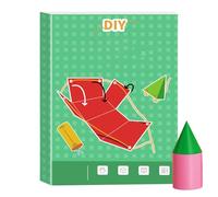 Pull String 3D Geometry Learning Book, Assorted 3D Figures, Suitable For Children Aged 5-8 And 8-12, Teach Volume And Area Formulas, Safe Rope Design