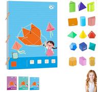 Pull String 3D Geometry Learning Book,Beginner Geometry Study Tool, Interactive Pull-String Geometry Learning Kit with Pop-Up Models, Volume & Area Exploration (15 models)