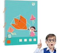Pull String 3D Geometry Learning Book, Boutiquefortun Toy with 9/12/15 Solids Geometric Models, Teach Volume & Surface Area Formulas, Geometry for Beginners, For Kids Ages 4-14 (12-Model)