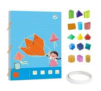 Pull String 3D Geometry Learning Book, Diy Solid Geometry Thinking Training Book, 3D Geometry Learning Book with Braided Rope Design Teach Volume & Surface Area Formulas (15-Model)