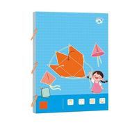 Pull String 3D Geometry Learning Book - Educational Toy with 9/12/15 Solids for Kids Ages 4-8,8-12,Teach Volume & Surface Area Formulas,Safe Braided Rope Design (15-Model)