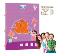 Pull String 3D Geometry Learning Book, Folding Geometric Shape Learning Toy, Enhance Geometric Understanding for Beginners, Safe Braided Rope Design, For Kids Ages 5-12 (9-model)