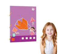 Pull String 3D Geometry Learning Book for Kids,Geometry for Beginners with 9/12/15 Solids Geometric Models,Safe Braided Rope Design,Teach Volume & Surface Area Formulas,Boy Girl Ages 5-12 (9-Model)