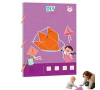 Pull String 3D Geometry Learning Book,Geometric Shapes Learning, 9 Educational Toys, Geometry for Beginners, Models & Pattern Blocks, Maths Resources for Home Education to Teach Volume & Surface Area