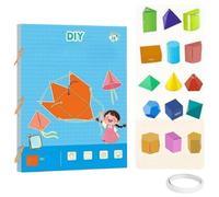 Pull String 3D Geometry Learning Book, Geometric Shapes Pull-String Model Book, Beginner Math Geometry Education Book for Families and Students (15 shapes)
