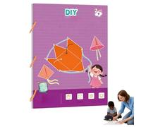 Pull String 3D Geometry Learning Book, Geometric Shapes Puzzle with 9 Safe-Pull String Models, Maths Resources for Home Education to Learn Volume & Surface Area Formulas, Educational Toys & Games