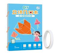 Pull String 3D Geometry Learning Book,Geometry For Beginners With 9/12/15 Solids Geometric Models,Educational Toys Spatial Thinking