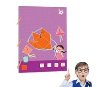 Pull String 3D Geometry Learning Book, Geometry for Beginners with 9/12/15 Solids Geometric Models, Safe Braided Rope Design, Enhance Geometric Understanding, for Kids Ages 5-12 (9 Model)